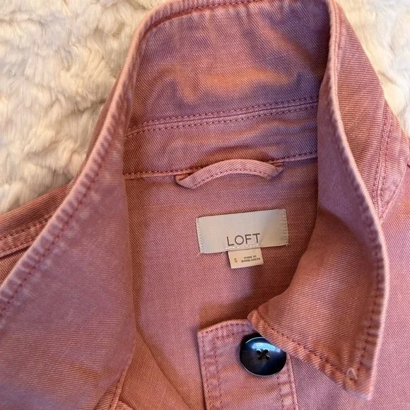 LOFT Dusty Rose Button-Up Jacket - Picture 6 of 9